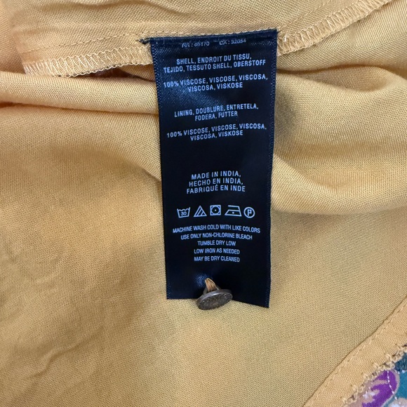 Anthropologie Akemi + Kin Yellow Floral Embroidered Top - Picture 8 of 11